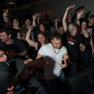 Fans dancing at Church Sundays drum and bass night Toronto