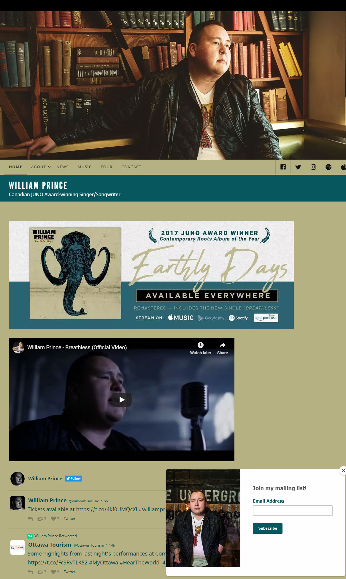 Portrait of Juno Award winning Musician William Prince at the drake in Toronto by Nick Wons