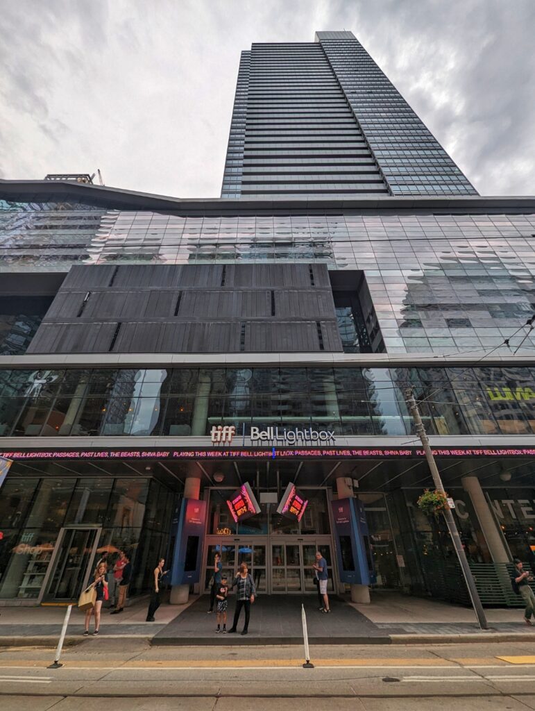 Outside of TIFF BELL Lightbox in Toronto