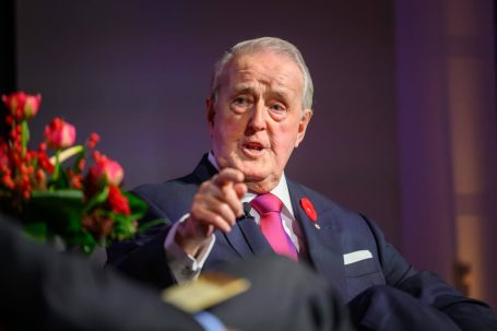 Canadian Prime Minister Brian Mulroney Speaking at The Trilateral Commission in Toronto by Nick Wons