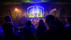 Kalush Orchestra performing live on stage at The Opera House in Toronto.