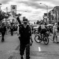 Nick Wons photographing Toronto Protest Coverage 2020