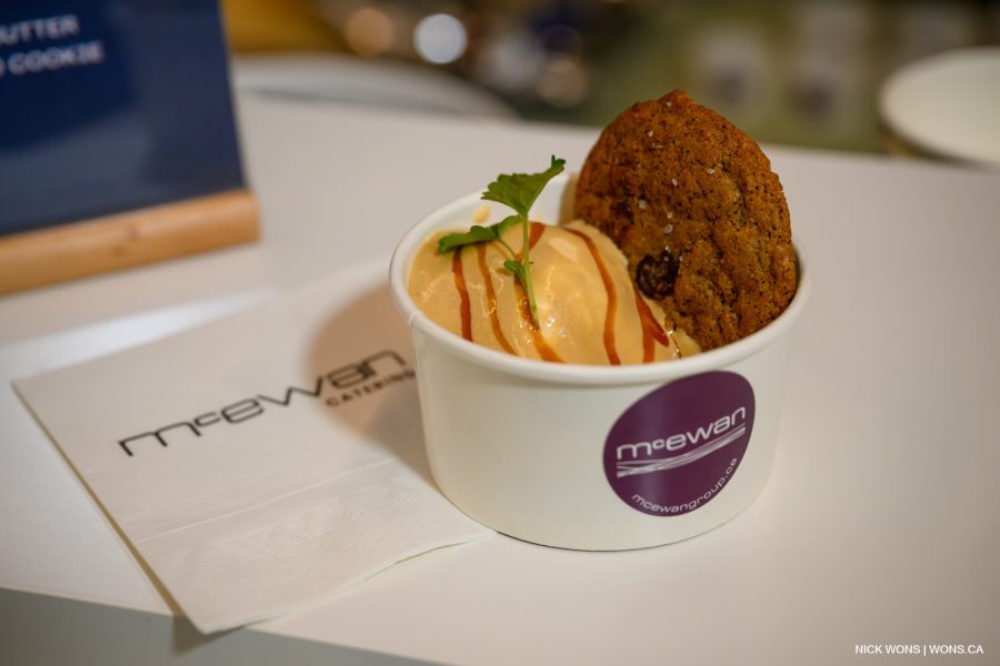 Ice cream and cookie dessert by McEwan Catering at St Lawrence Market North open house